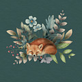 Fox With Flowers