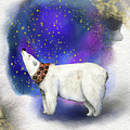 Polar Bear With Golden Stars