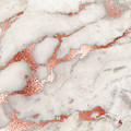 Rose Gold Marble Blush Pink Copper Metallic Foil